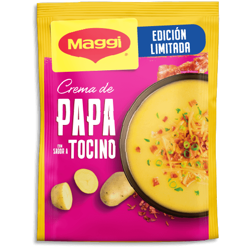 Crema de papa con tocino