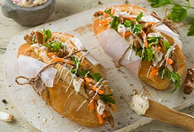 Banh mi receta de la cocina fusión  