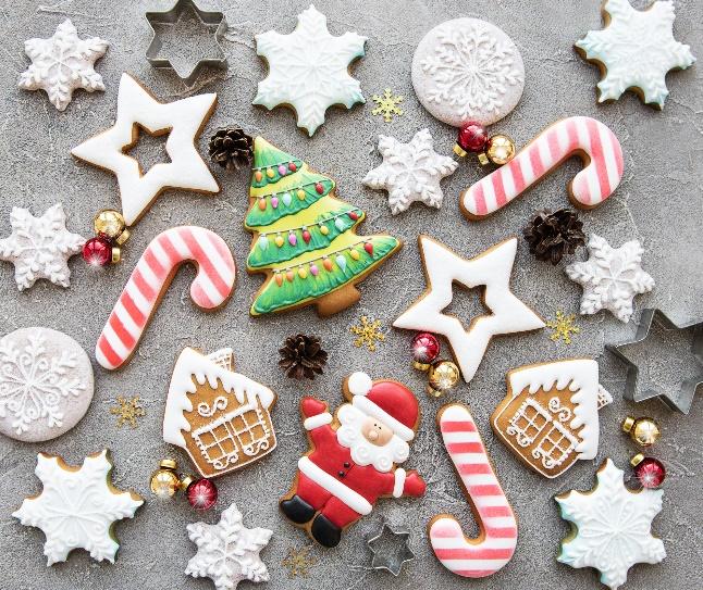 Las galletas navideñas son un muy buen ejemplo para hablar de glaseado real.