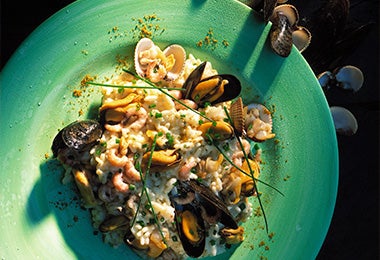 Receta de risotto con mejillones