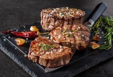 Termómetro de cocina para identificar temperatura en cortes de carne