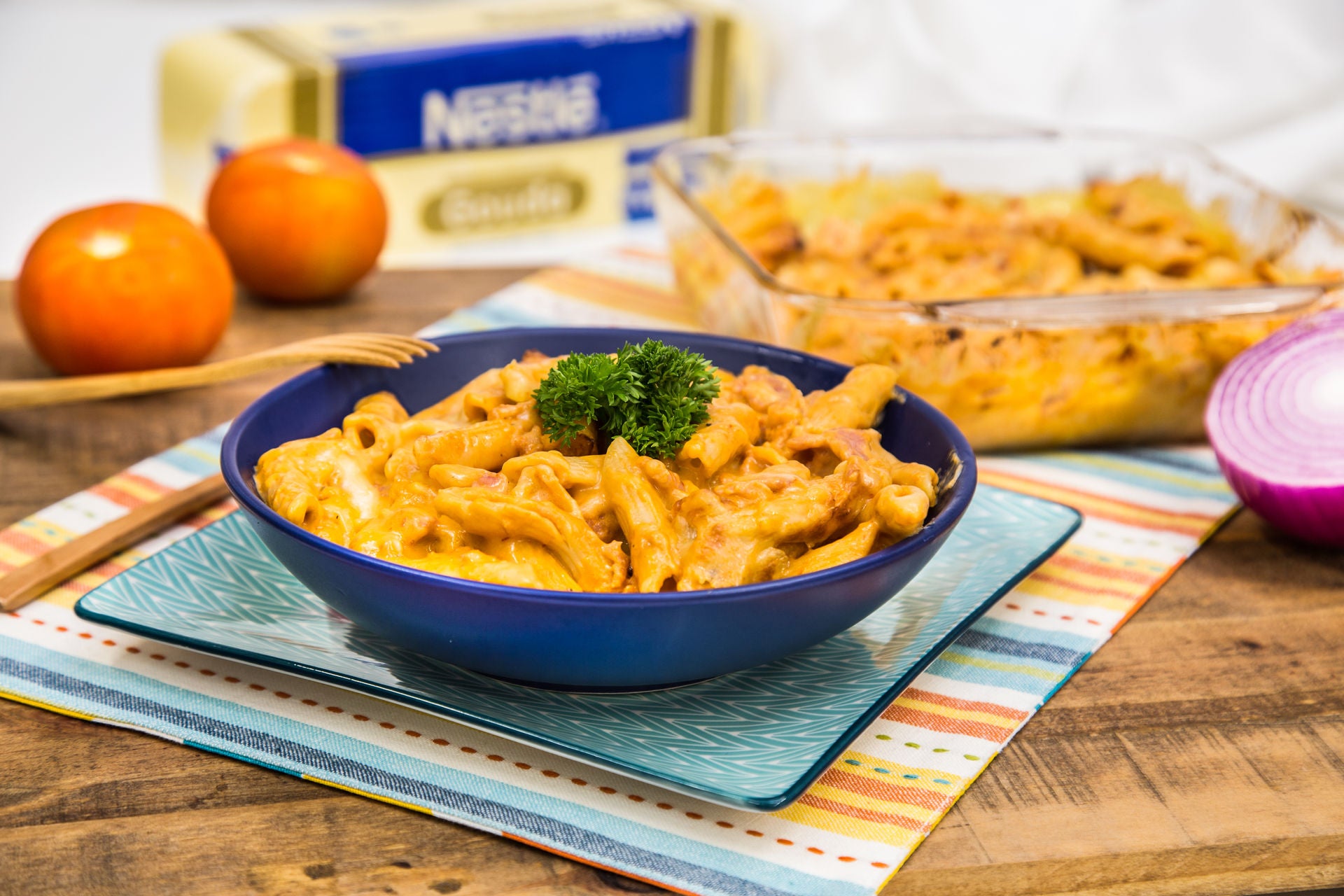 Pasta en salsa de Tomate y Queso