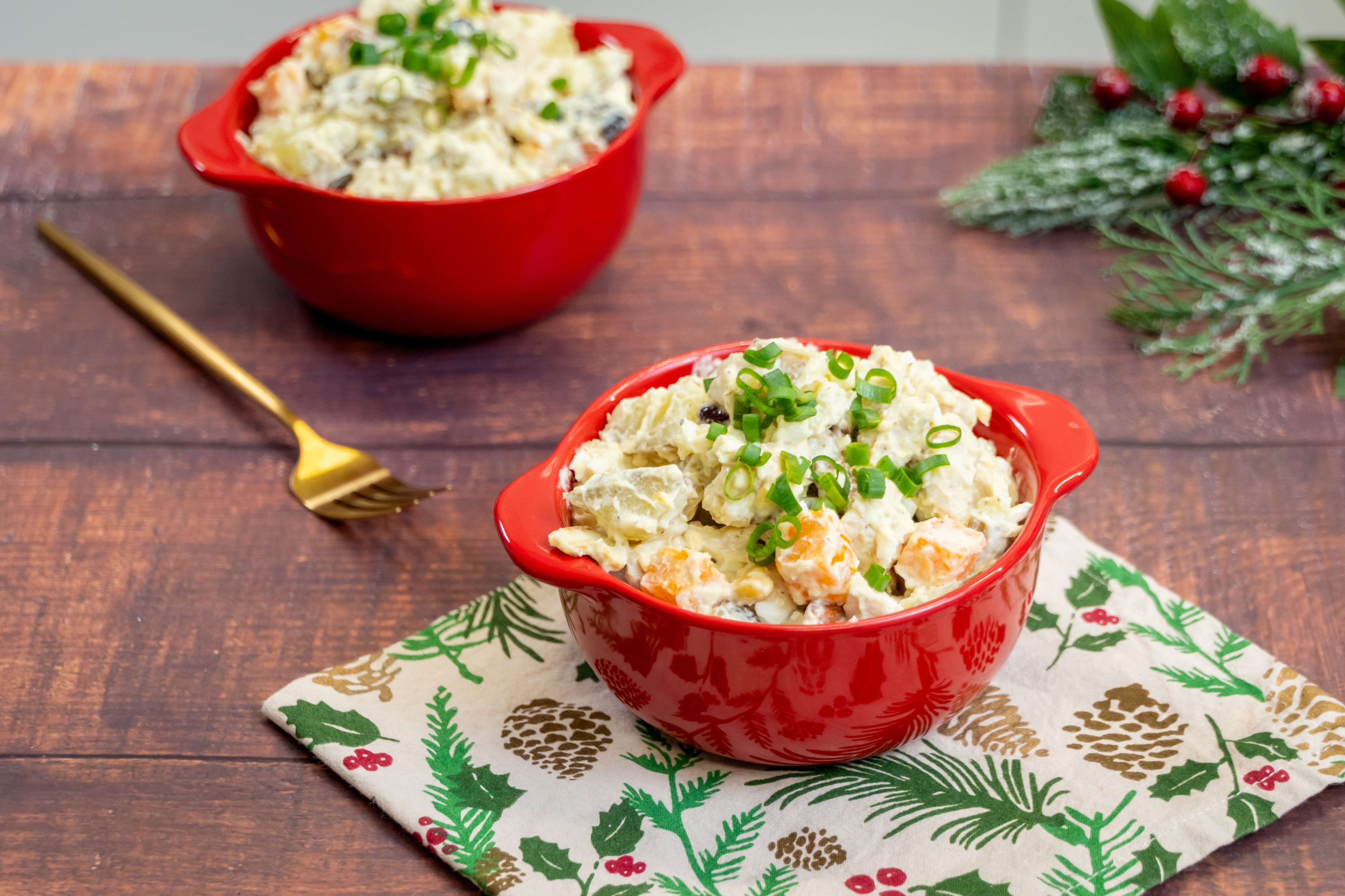 ensalada de papas con pollo