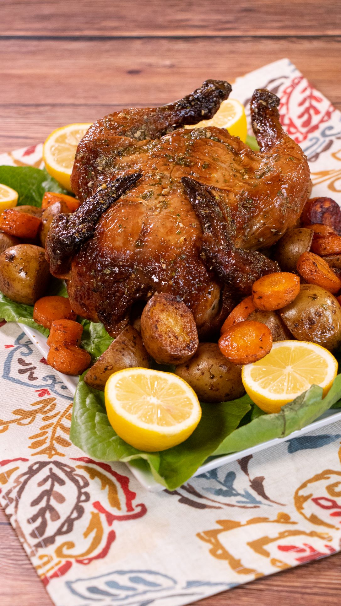 Pollo al horno con verduras