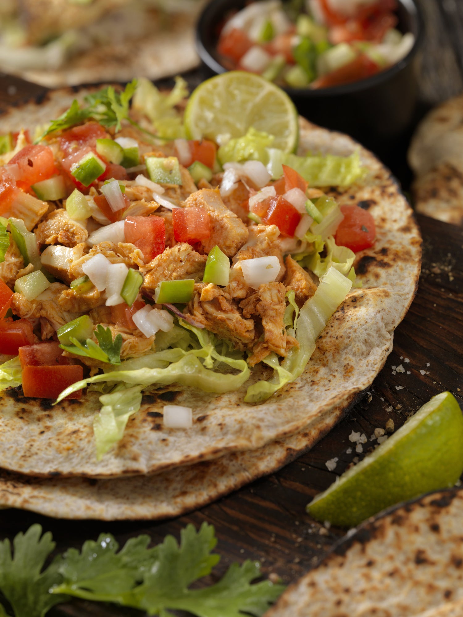 Tacos de Pollo en Salsa