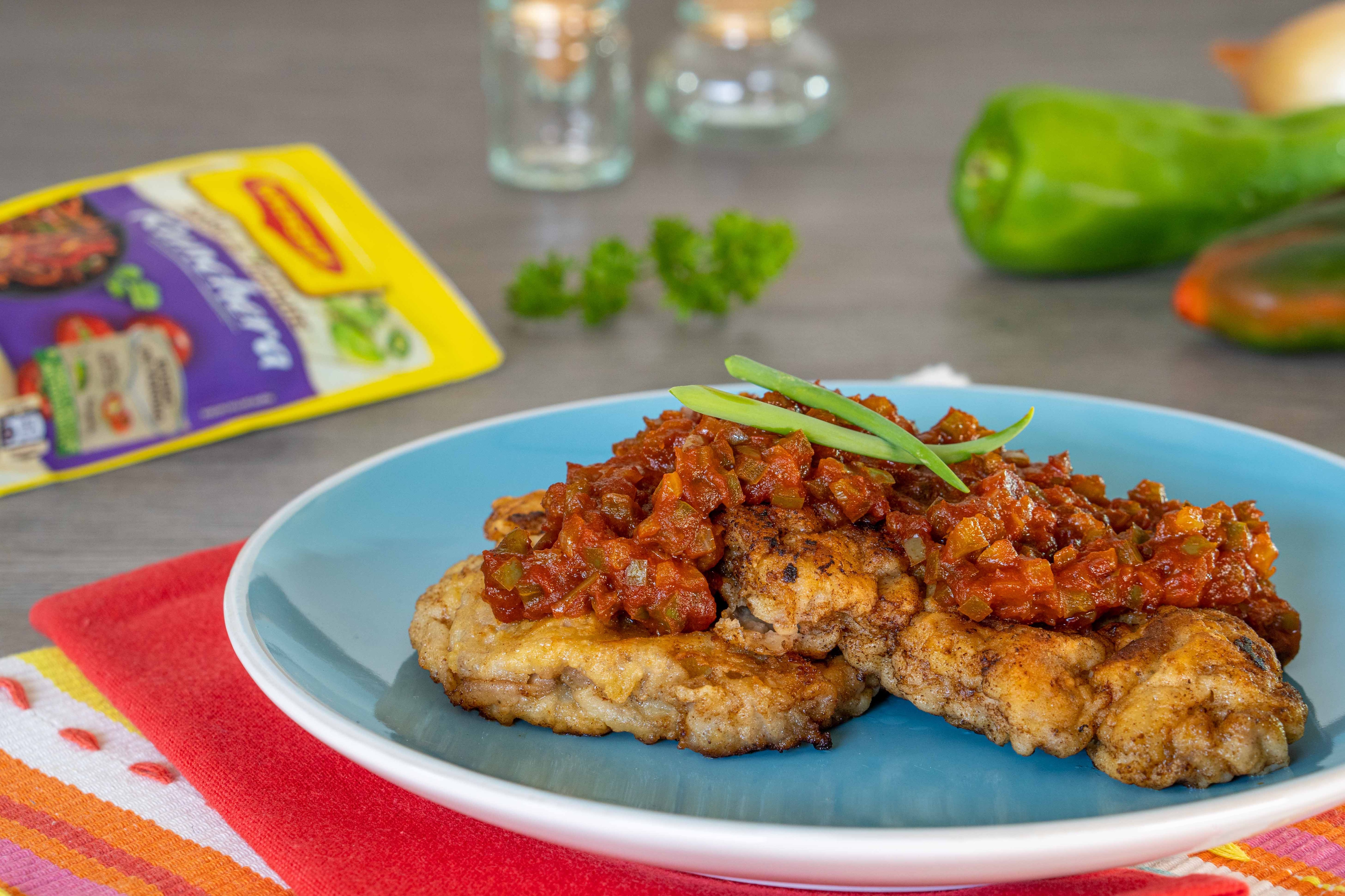 Milanesas Apanadas con Salsa