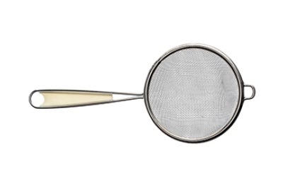 Zaranda, utensilio de cocina. Zaranda actualizada de acero.