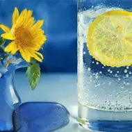 El agua carbonatada no es solo agua con burbujas, el gas carbónico cambia el sabor y tiene efectos profundos en el sabor de la bebida. Bebida refrescante de agua carbonatada y limón