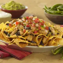 nachos con chili de pollo