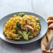 Pasta con queso y brocoli