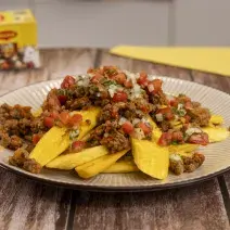 tajadas de plátano con carne molida