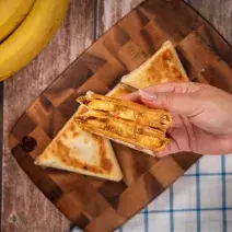 bolsillitos de banana con dulce de leche