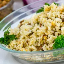 Arroz con guandú con coco