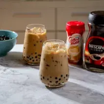 Café frío con tapioca