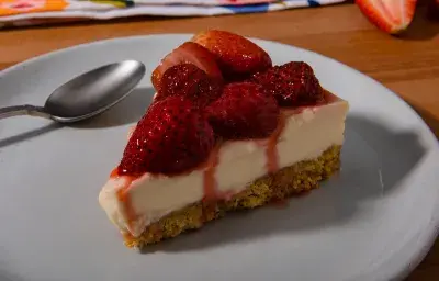 Cheesecake de Fresa Sin Horno