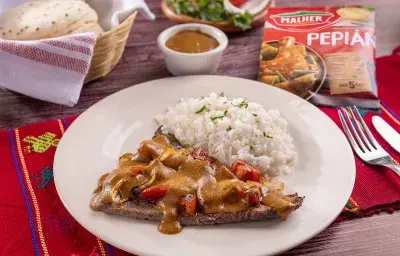 Bistec con Salsa de Pepián Bistec con Salsa de Pepián