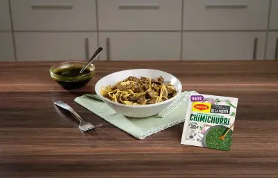 pasta con chimichurri