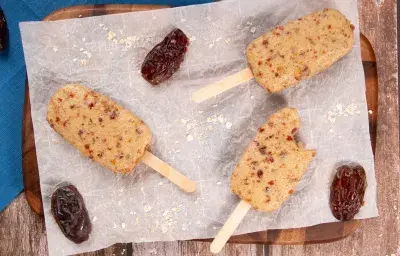 paletas de banana veganas