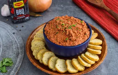 Dip de Chorizo con salsa BBQ