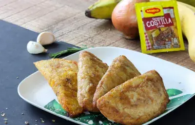 Empanadas de plátano con Frijoles