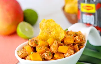 Ceviche de Mango con Pollo