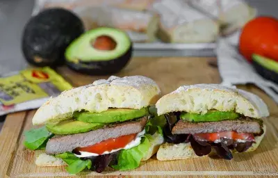 Panini de carne en freidora de aire