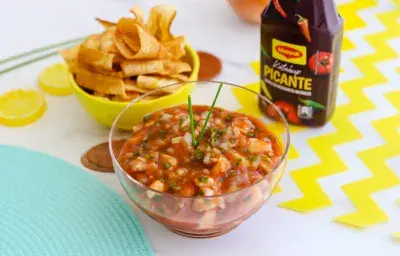 Ceviche de Corvina con Picante