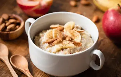 Avena con almendras