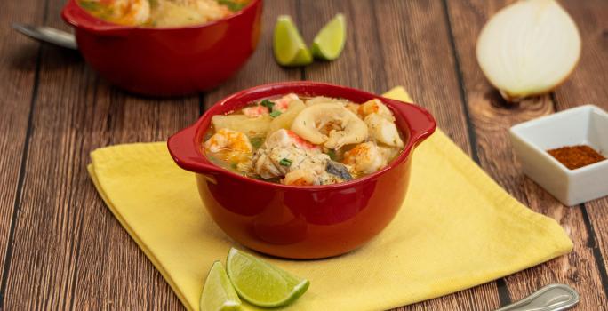 Caldo de mariscos