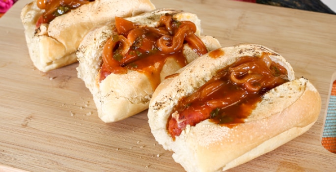 Choripan con Aderezo BBQ