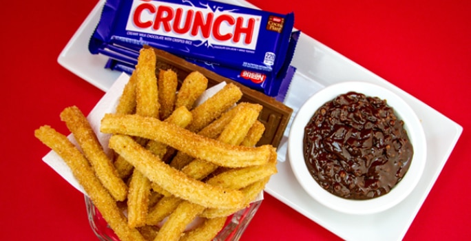 Churros con crema de Chocolate