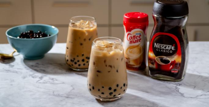 Café frío con tapioca