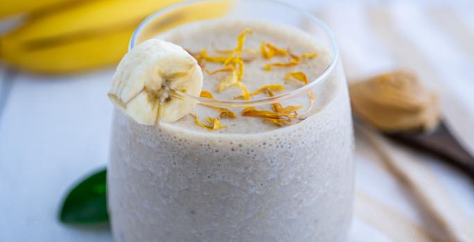 Batido de Banana con Mantequilla de Maní