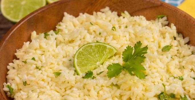 Arroz con cilantro y limón