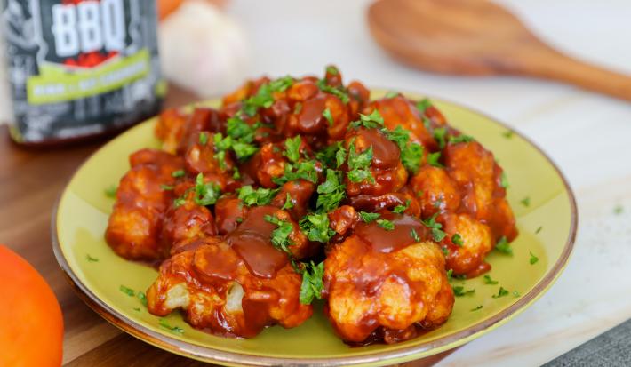 Coliflor Tempura con Salsa BBQ