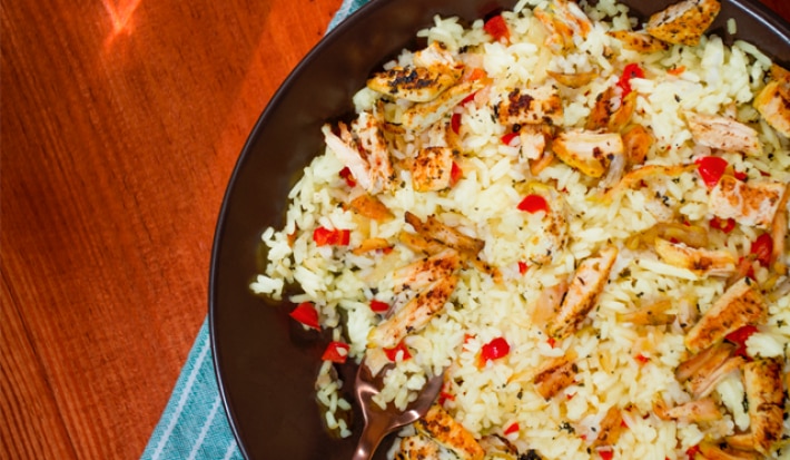 Arroz con moros y pollo