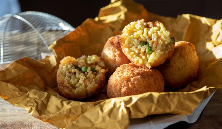 croquetas de arroz con pollo