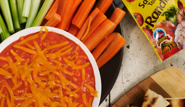 Dip ranchero con vegetales