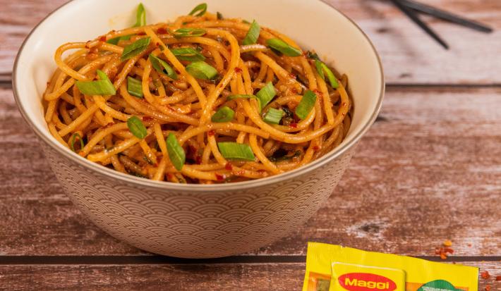 Fideos Picantes con Ajo