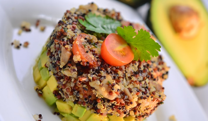 Timbal de quinoa con pollo