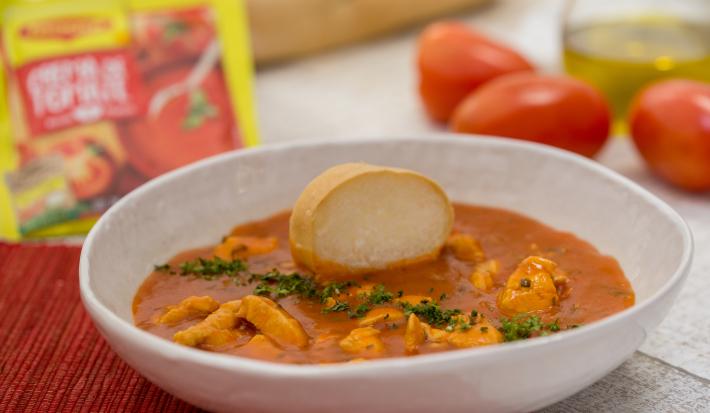 Crema de Tomate con Pollo